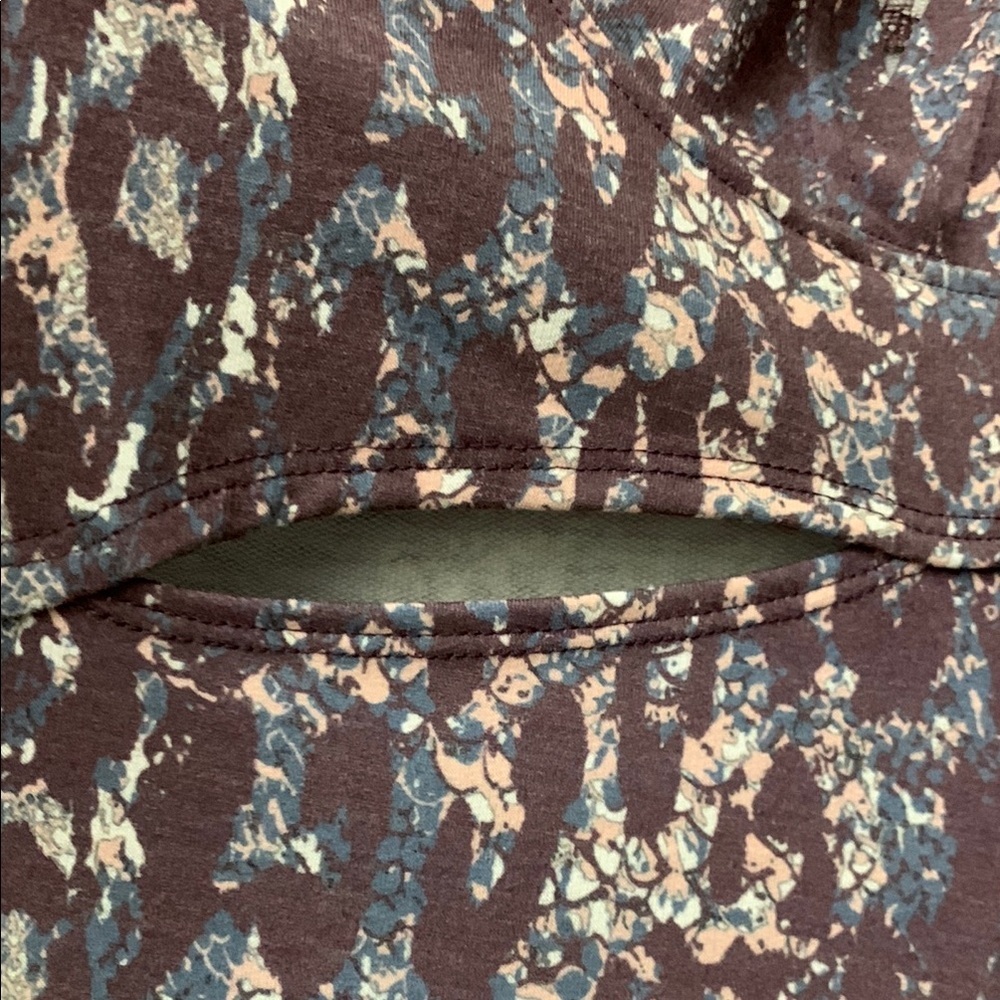 Flexure Bodywear Pink and Gray Long Sleeve Hooded Sweatshirt cutout design - Picture 4 of 9